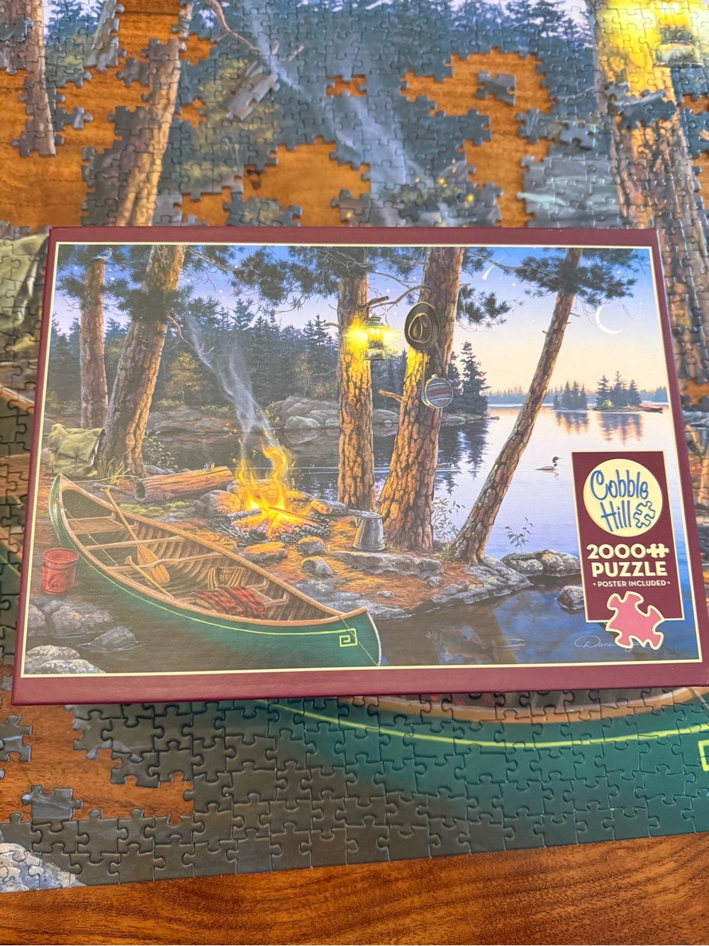 Cobble Hill 2000pc Canoe Campfire Jigsaw Puzzle - Random Cut